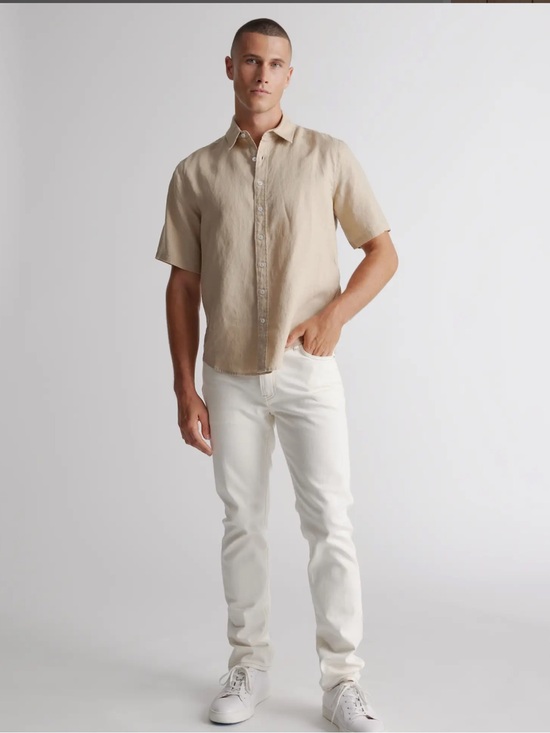 Quince Other - Quince NWT 100% European Linen Relaxed Short Sleeve Shirt Medium in Driftwood